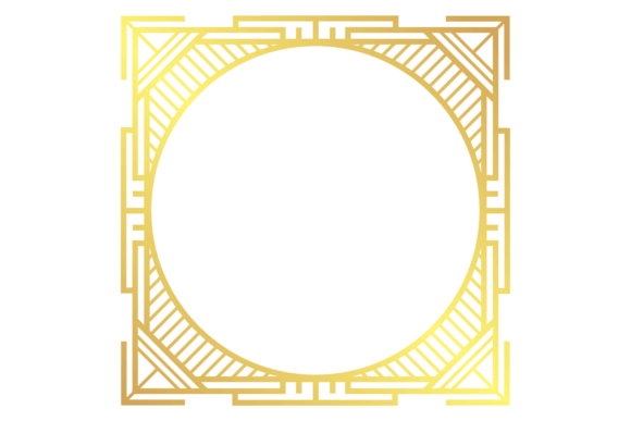 Art Deco Border Elegance: The Rou Style Label