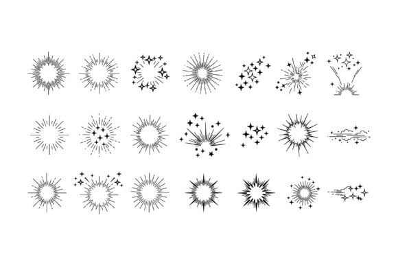 Black & White Starburst Graphics: A Designer's Essential Toolkit