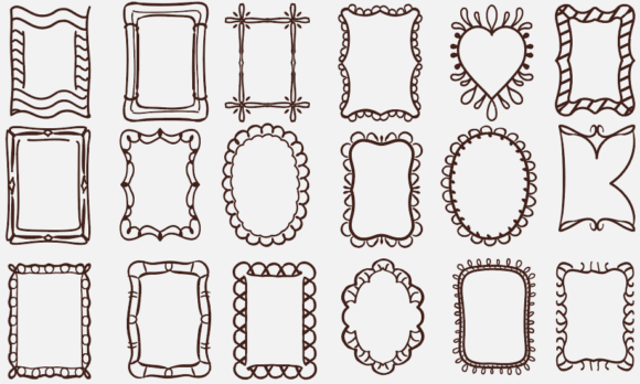 Elevate Your Designs with Hand Drawn Decorative Frames