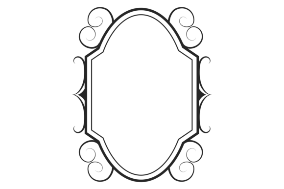 Ornate Oval Frame: Elevate Your Designs with a Decorative Round Swirl