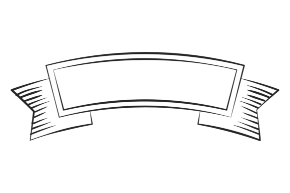 Ribbon Engraving: The Decorative Banner Flag for Creative Design