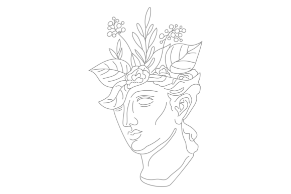 The Allure of Greek Head Sculpture in Decorative Flowers