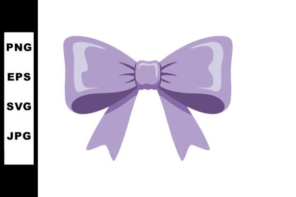 The Charm of the Purple Decorative Bow Vector Illustration