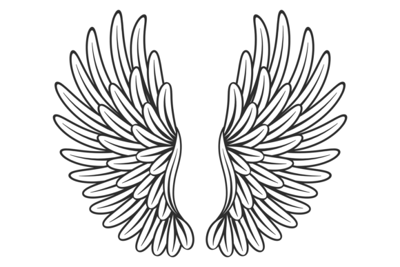Unleashing Creative Power: Decorative Wings Drawing Stylized Tribal